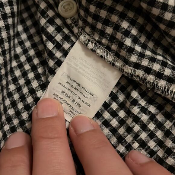 Madewell black and white button down small - Picture 6 of 7